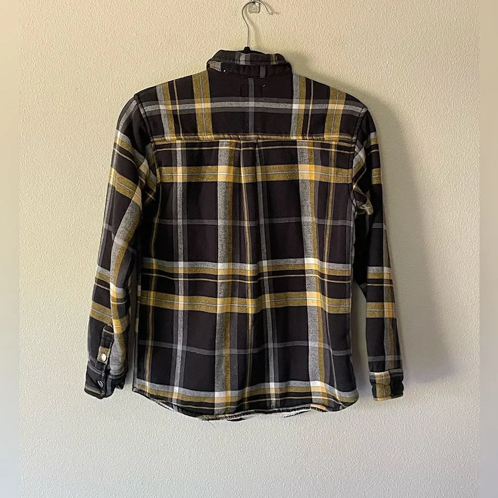 Youth, MATIX, Sherpa-Lined, Plaid, Button-Up, Hooded, Shirt/Jacket. Size Large.